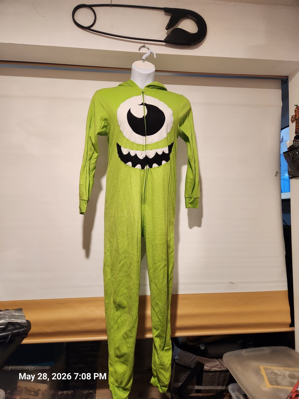 Disney Monster Mike Kwazouski Onesie with Eye and Teeth Graphic - Picture 1 of 4